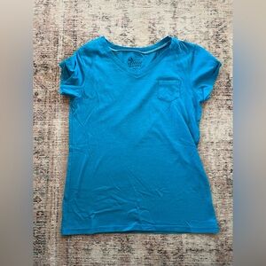 Old Navy Girls Teal V-Neck Tee with Pocket